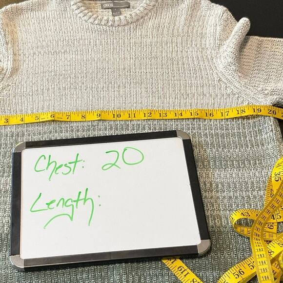 aSOS Green Ombré Crew Neck Long Sleeve Knit Cotton Sweater Size L - Picture 6 of 7